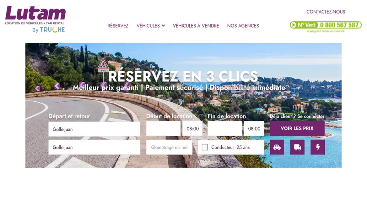New booking experience plugged into the Wheelsys ERP
